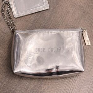 Bobbi Brown Metallic Silver Cosmetic Bag